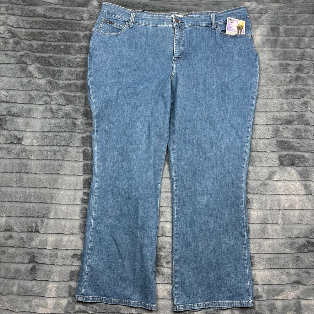 Lee Slender Secret Stretch Jeans Womens 24W Petite Blue Denim Slimming Mid Rise